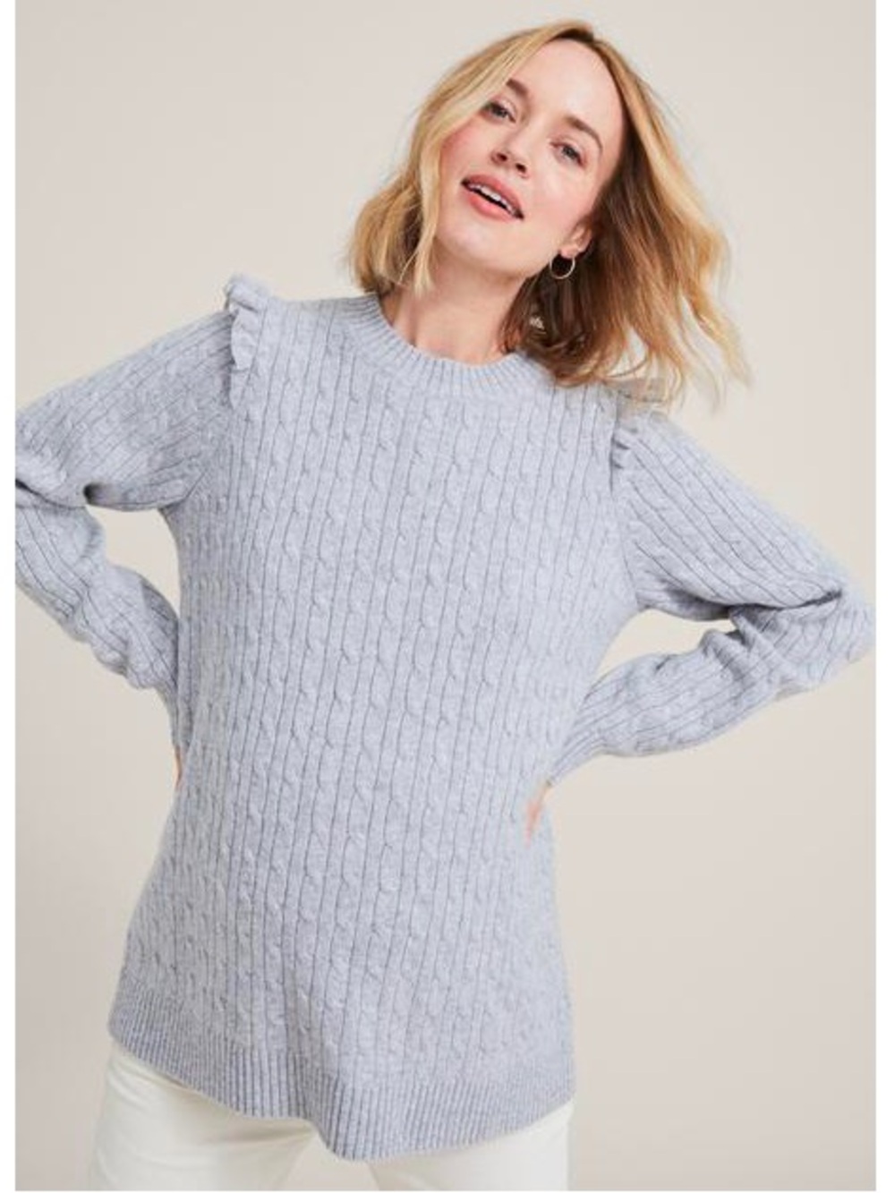 Hatch The Audrey Merino Wool Long Sleeve Maternity Sweater